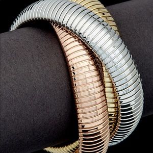 Bracelet Tri-Color 18K Gold Plated bangle